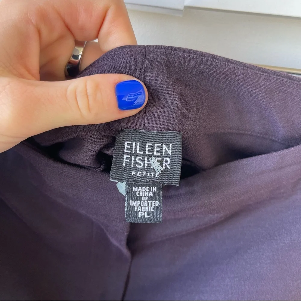 Eileen Fisher Silk Blend Petite Straight Lounge Pants size Large